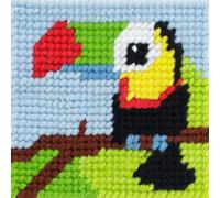3bcom Kit Canevas Complet Titouan Le Toucan 15 x 15 Enfant Gros Trous