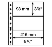 Leuchtturm Pochettes Plastiques Grande, avec 3 Bandes Horizontales, Transparent