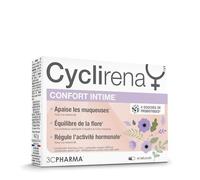 3C Pharma Cyclirena Confort Intime Femme Probiotiques et Équilibre de la Flore Intime 30 Gélules