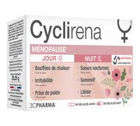 3C Pharma Cyclirena Ménopause 30 Gélules Jour + 30 Gélules Nuit
