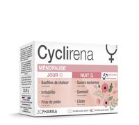 3C Pharma Cyclirena Pré Ménopause et Ménopause Femme Équilibre Hormonal 30 Gélules Jour et 30 Gélules Nuit