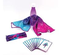 3C4G Make It Real Ensemble d'accessoires de yoga céleste comprenant une bouteille d'eau, une serviette de yoga, un bandeau de yoga et des cartes de yoga pour enfants de 6 à 8 à 10 ans