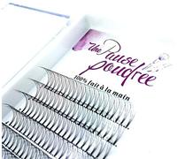 3D 0.10 D 9 mm Une Pause Poudree Extensions de Cil Volume Russe matériel cils naturel individuel Faux Cils en Soie Synthétique Qualité Supérieur Marque Française