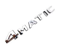 3D ABS 4 Matic Logo 4matic Emblème Lettres Insigne de Coffre de Voiture Compatible for Mercedes AEC GLK GLC 220 250 ML 320 4MATIC Autocollant Accessoires (Color : Silver Flat)