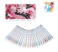 3D Acrylic Gel Pens, 36 Colors, 1mm Bullet Tip, Quick Dry Glitter GelPens, Ideal for Stone, Wood, Calligraphy, Canvas, Ceramic, Metal, Glass, Rock Painting, DIY Crafts Art Supplies Kit (24pcs)