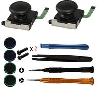 3d Analog Joystick, Spare Parts Joystick Repair Kit Key For Joycon Controller-With Screw Screwdriver Tweezers Tools Lever And Caps