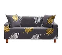 3D Animal Cerf Flamant Housse de Canapé Extensible 1/2/3/4 Places, Revêtement de Canapé Élastique, Couvre pour Canapé Protege de Meubles Polyester Spandex (Gris blanc Jaune, 3 Seater/ 190-230CM)