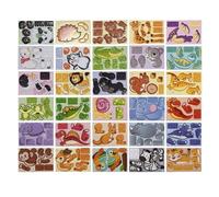 3D Animal Puzzle,30 Pieces Assembly Animal Learning Toy,Paper Cartoon Jigsaw Puzzle | for Boys Preschool Classroom Desk Party Favors