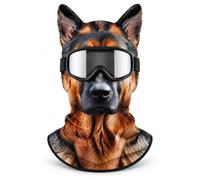 3D Animal Ski Masks with Ears, 8 Pack Cat Balaclava Face Covers | Eight 3D animal masks add playful style with full face and neck coverage for winter outings and costumes(Dog D)