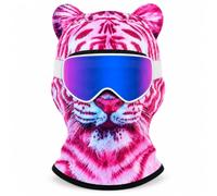 3D Animal Ski Masks with Ears, 8 Pack Cat Balaclava Face Covers | Eight 3D animal masks add playful style with full face and neck coverage for winter outings and costumes(Tiger B)