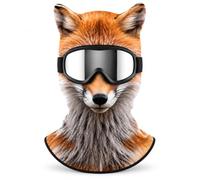 3D Animal Ski Masks with Ears, 8 Pack Cat Balaclava Face Covers | Eight 3D animal masks add playful style with full face and neck coverage for winter outings and costumes(Fox)