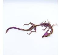 3D Animaux Grand 3D Imprimé Dragon Os Dragon pour Aquarium Poupée Halloween Maison Bureau Étagère Exécutif Bureau Décoration-Purple Gold||64cm