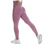 3D Anti Cellulite Leggings Femme Push Up Butt Lift Taille Haute Legging de Sport Long Extensible sans Couture Opaque Amincissant Ventre Plat Coupe Slim Pantalon de Yoga Fitness (Watermelon Red, M)