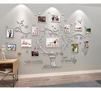 3D Arbre Stickers Muraux - DIY Autocollant Mural Cadre de Photo Stickers Mural Arts Décorations de Maison 15x20 13x18 10x15 a4 pour Chambre Salon Garderie Salle Garderie Cadeau