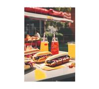 3D Art Briques Puzzle Blocs de Construction Créatifs Décoration Ordinateur Puzzle Hot Dog Puzzle Limonade 37 Pièces