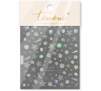 3d Aurora Nail Sticker Edition D'été, Design De Coquillages & D'étoiles De Mer, Stickers Autocollants Pour Nail Art, Animaux Marins & Cute Sticker Pour Ongles