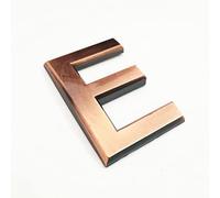 3D Auto-Adhésif Plaque Maison Numéros 70mm 0-9 Lettres A-Z Rouge Cuivre Autocollant Moderne Porte Adresse Nombre Hôtel Électrolytique Chiffres Signe Chambre Rue Boîte Aux Bacs (E)