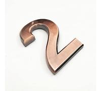 3D Auto-Adhésif Plaque Maison Numéros 70mm 0-9 Lettres A-Z Rouge Cuivre Autocollant Moderne Porte Adresse Nombre Hôtel Électrolytique Chiffres Signe Chambre Rue Boîte Aux Bacs (2)