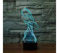 3D Ballet Lampe Illusion d'optique Veilleuse 7 couleurs Bureau Décoration de table Lampes cadeau de Noël parfait avec