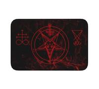 3D Baphomet Croix de Léviathan Porte d’entrée Étage Pavillons d’entrée Intérieur Devil Satanique Cuisine Satanique Paillasson Tapis de Garage Tapis - 40x60cm