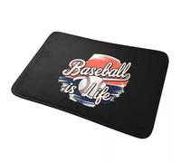 3D Baseball est Un Art d’Art du Vivant : paillassons antidérapants Tapis de Sol gratteurs de Sable pour entrée de Cuisine, Balcon Maison, Tapis de Pied - 60x90cm