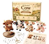 3D Beaded Animal DIY Kit, Kit de Perles D'Animaux Bricolage,Beaded Animal | Accessoires Complets,Manuel D'instruction,Couleurs Éclatantes,Aspect Réaliste, Projet Diy Créatif,Cadeau Parfait