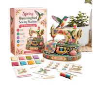 3D Beaded Animal Kit - Hummingbird Sewing Machine Design | DIY Craft Bead Set | Beginner Creative Hobby Pack | Kids Adults Art Project | Home School Daycare Learning Activity Collection