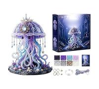 3D Beaded Craft Kit, Sea Figurines, 11.8x7.87 Inches Supply with Handmade Feature, Embroidery Tool with Smooth Texture, Hobby Accessory Travel Use, Holiday Routine Care for Adults Jewelry Making Home