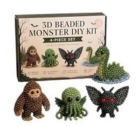 3D Beaded DIY Kit | Mini Animal Themed Beadwork | Crafting Project Set | Fun Educational Activity - Colorful Beads | Easy Instructions | Creative Hobby For Kids Adults | Handcrafted Figurine Making