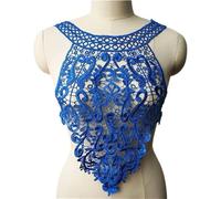 3D Beaded Embroidery Sequin Lace Applique, Tissu floral brodé for robe de mariée, style bohème, patch à coudre for décoration de robe DIY(Blu)