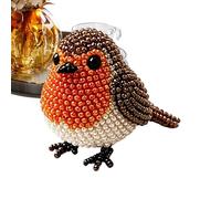 3D Beaded Robin DIY Kit | Bird Beginner-Friendly Cute,Funny Beadwork Kit - for Desk Decorations Shelf Decor Backpack Charm Party Favors Home Art Class