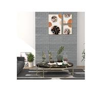 3D-behang zelfklevend 20 st bakstenen antracietkleurig150722