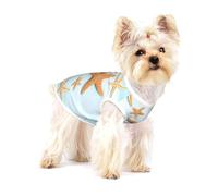3D Belle été Maritime Étoile de Mer Chemises Chien Vêtements Animaux de Compagnie Chiot T-shirt Gilet Sans Manches Coton Doux et Respirant Pour Petit Animal de Compagnie