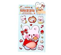 3D Belly Sticker, Squeezable Animal Decal, 9.84x5.12 Inches Notebook Sticker with Soft Feel, 3D Silicone Laptop Decal, Animal Stickers with Cute Design, Party Favor for Kids and Adults