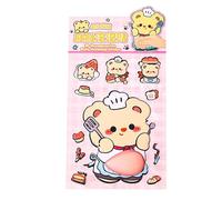 3D Belly Sticker, Squeezable Animal Decal, 9.84x5.12 Inches Notebook Sticker with Soft Feel, 3D Silicone Laptop Decal, Animal Stickers with Cute Design, Party Favor for Kids and Adults