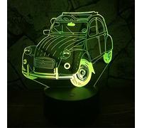 3D Berline LED Lampe Art Déco Lampe Lumières LED Décoration Lampes Touch Control 7 Couleurs Change Veilleuse USB Powered Enfants Cadeau Anniversaire Noël Cadeaux