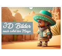 3D Bilder nach Art der Maya (Wandkalender 2026 DIN A4 quer), CALVENDO Monatskalender: Von der Mayakultur beeinflusste 3D Kunst