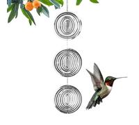 3D Bird Reflector Wind Spinner - Decorative Hanging Scare Device for Outdoor Spaces, Rotating Mirror Ornament Birds | Garden Patio Balcony Porch Window Anti Protection Safety Decoration