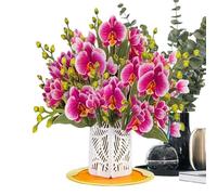 3d Birthday Card, 3d Paper Flowers Heartfelt Message Card, Handmade Pop-Up Greeting, Gift for Teachers Friends Family Wife Husband Girlfriend Mother Father, Decorative Paper Craft