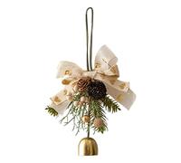 3D Bow Pine Branch Pendant - Jingle Bell Christmas Wreath | Detachable Bows And Bells Ornaments - For Indoor Outdoor Home Garden Holiday Table Door Wall Friends
