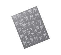 3D Bowknot Nails Decals Ribbon Bows Art Stickers White Bows Manicure Stickers Adhesive Sticker
