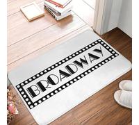 3D Broadway Logo Anti-Slip Floor Mat Antiwear Carpet Rug for Kitchen Entrance Home Bedroom Footpad Mats-50x80cm