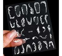 3d Bronzing Silver Nail Art Sticker 8*10cm Laser Boh¿ºme Star Moon Sun Nail Decals","Auto-Adh¿¿Sif Silver Manucure Slider Nkw-52t #B2
