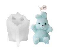 3D Bunny Moule - Moule pour création de bougies en silicone, design animal pour projets DIY - da -te | Moule en résine antiadhésif pour argile, plâtre, fonte époxy, décoration