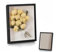 3D Cadre Profond, 25,4 X 20,3 Cm Cadre Photo Profond, Cadre pour Objets Suspendus, Cadre 3D à Remplir pour Photos Fleurs Bouquet De Mariage DéCoration DIY (Noir)