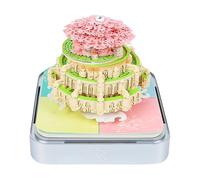 3D Calendar 2026, Desk Time Piece Calendar 2026, Tear Away Time Piece Calendars 3D Memo Pad, New Paper Carving Art Memo Pad Notepad Gift with LED Light, DIY Paper Carving Gift (I)