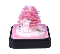 3D Calendar 2026-Tear Away Time Piece Calendar 3D Memo Pad,Paper Carving Art Memo Pad Notepad Gift with LED Light,DIY Desk Decor Gift for Birthdays/Holidays/Christmas (#T)