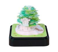3D Calendar 2026-Tear Away Time Piece Calendar 3D Memo Pad,Paper Carving Art Memo Pad Notepad Gift with LED Light,DIY Desk Decor Gift for Birthdays/Holidays/Christmas (#F)