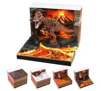 3D Calendar 2027 - Dinosaur Carving Art Tear-Away Memo Pad Desk Planner