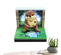 3D Calendar with LED Light 2027 Animal Shape Memo Pad